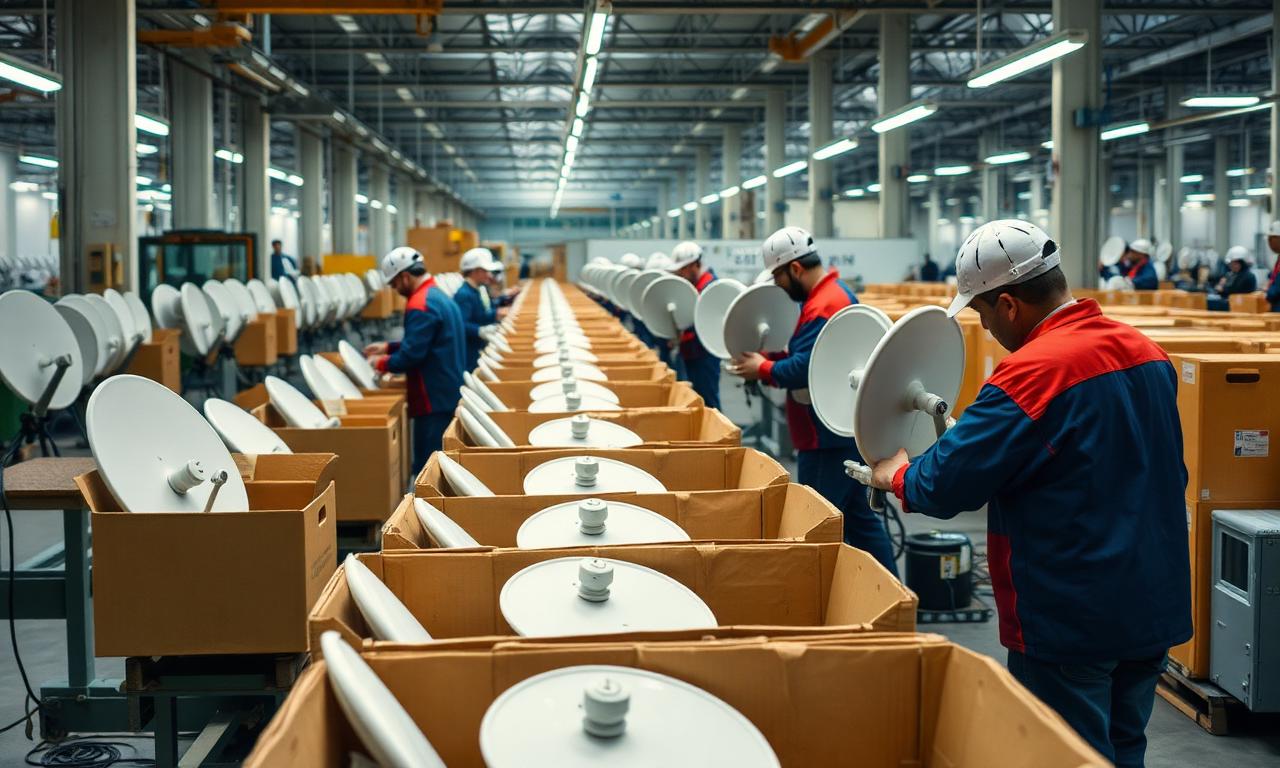 DTH Antenna Manufacturing & Packing